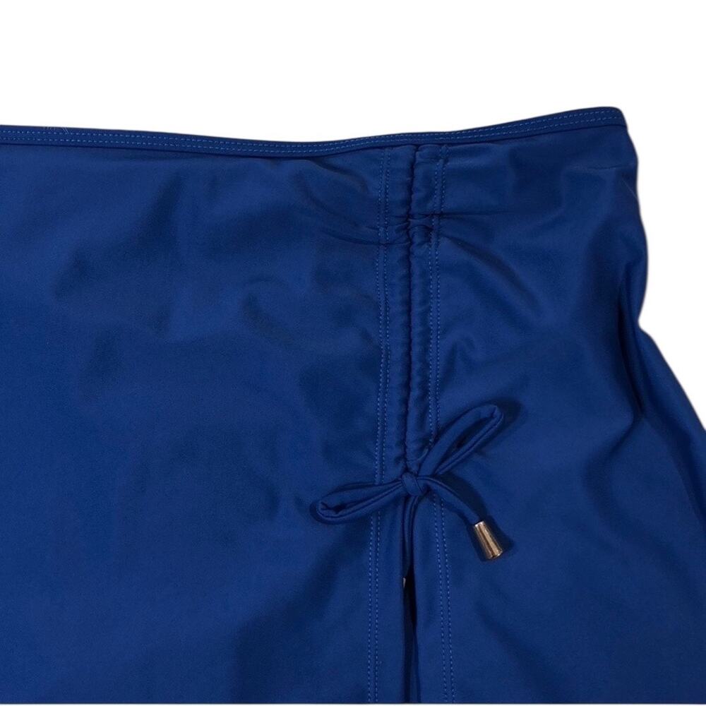 NEW Cabana Life Moroccan Blue Side Tie Swim Skirt Size Large - Picture 4 of 7